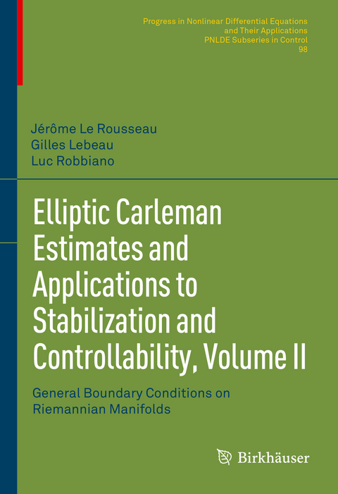 Elliptic Carleman Estimates and Applications to Stabilization and Controllability, Volume II - Jérôme Le Rousseau, Gilles Lebeau, Luc Robbiano