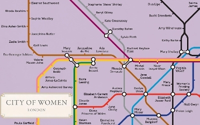 City of Women London Tube Wall Map (A2, 16.5 x 23.4 Inches) - Reni Eddo-Lodge, Rebecca Solnit, Emma Watson