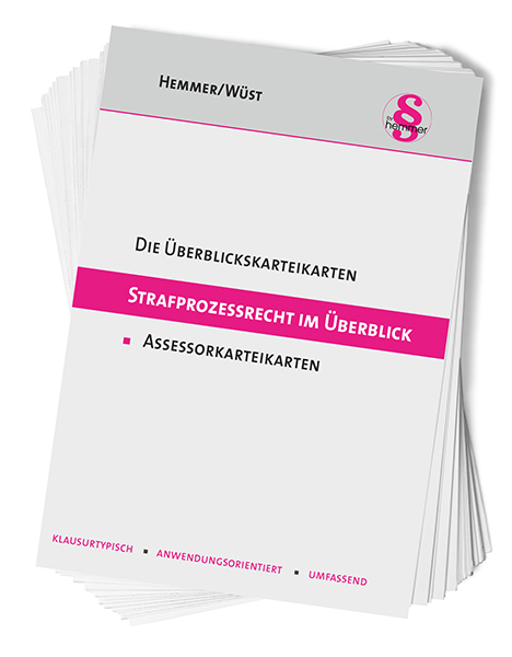 Die Überblickskarteikarten Strafprozessrecht (StPO) im Überblick - Karl-Edmund Hemmer, Achim Wüst