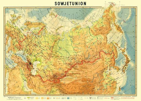 Historische Karte: SOWJETUNION 1951 (gerollt) - 