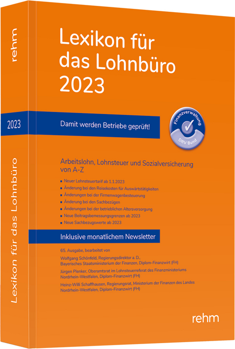 Lexikon für das Lohnbüro 2023 - Wolfgang Schönfeld, Jürgen Plenker, Heinz-Willi Schaffhausen