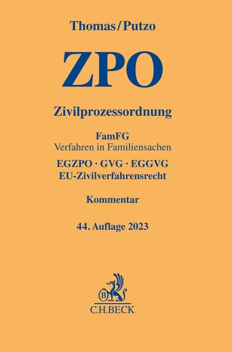 ZPO - Zivilprozessordnung - Klaus Reichold, Rainer Hüßtege, Christian Seiler, Carl Friedrich Nordmeier