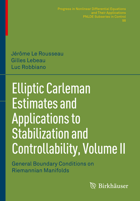 Elliptic Carleman Estimates and Applications to Stabilization and Controllability, Volume II - Jérôme Le Rousseau, Gilles Lebeau, Luc Robbiano