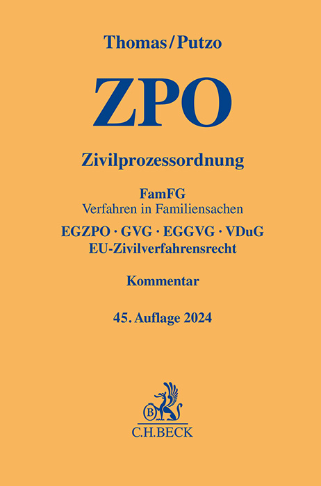 Zivilprozessordnung (ZPO) - Heinz Thomas, Hans Putzo, Klaus Reichold
