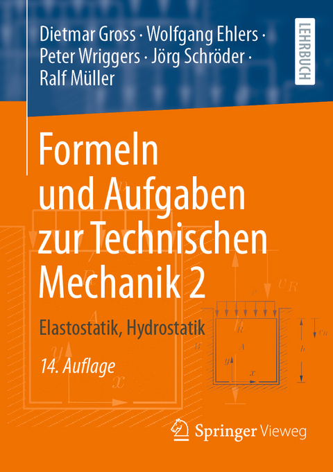Formeln und Aufgaben zur Technischen Mechanik 2 - Dietmar Gross, Wolfgang Ehlers, Peter Wriggers, Jörg Schröder, Ralf Müller