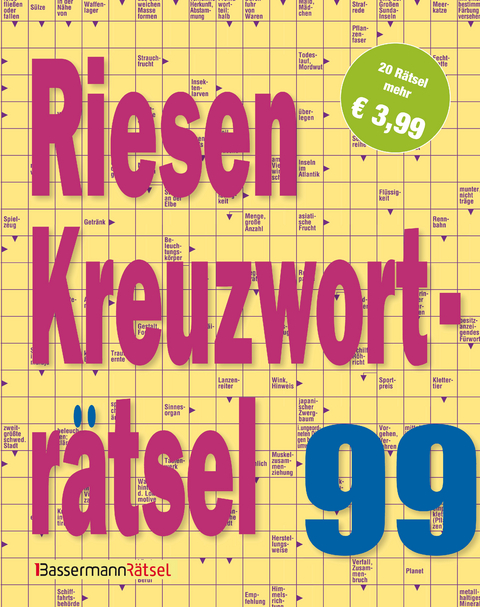 Riesen-Kreuzworträtsel 99 (5 Exemplare à 3,99 €) - Eberhard Krüger