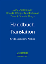 Handbuch Translation / Handbuch Translation - Mary Snell-Hornby, Hans G Hönig, Paul Kussmaul, Peter A Schmitt