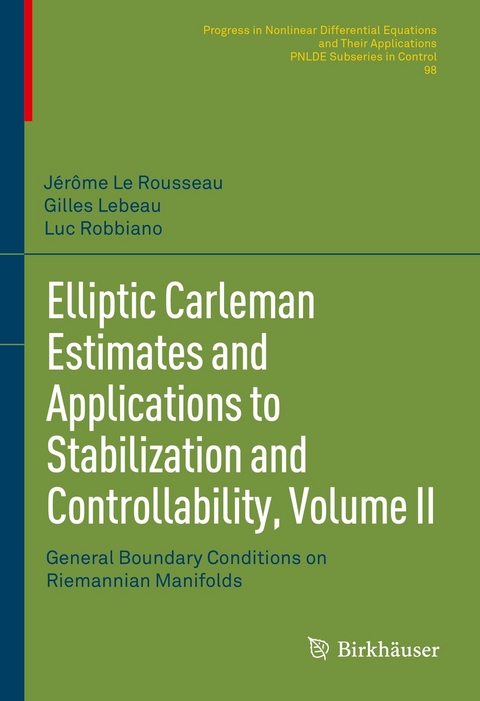 Elliptic Carleman Estimates and Applications to Stabilization and Controllability, Volume II -  Jérôme Le Rousseau,  Gilles Lebeau,  Luc Robbiano
