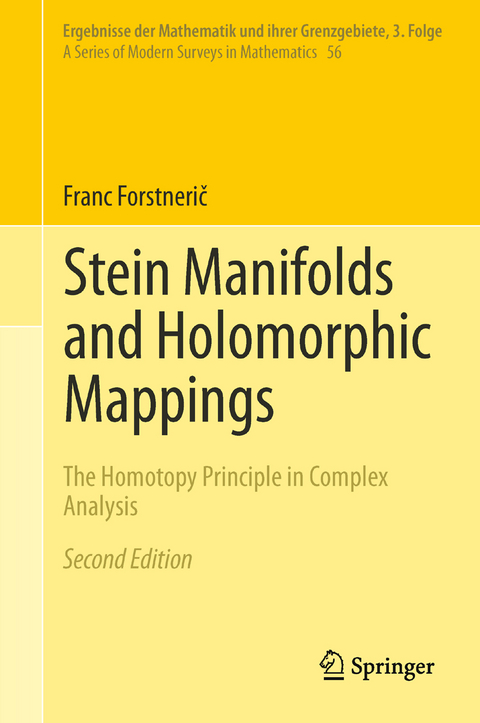 Stein Manifolds and Holomorphic Mappings - Franc Forstnerič