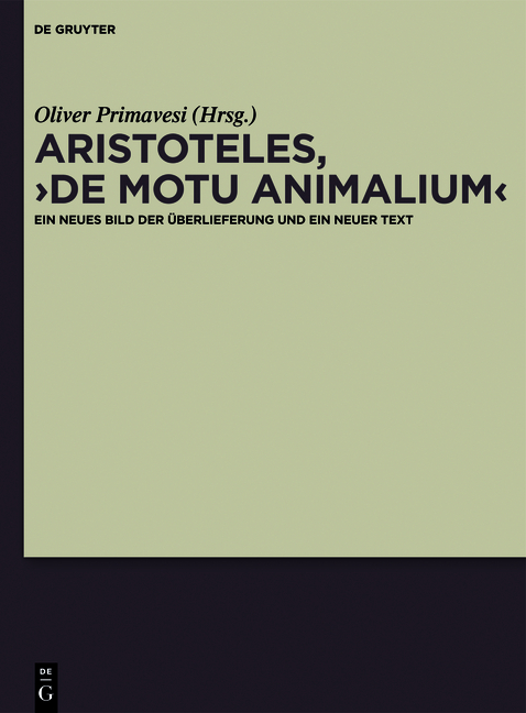 Aristoteles, "De motu animalium" - 