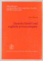 Deutsche GmbH und englische private company - Jasper Neuling