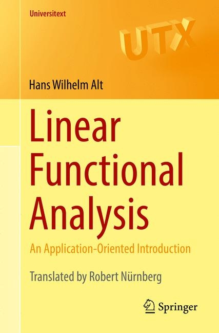Linear Functional Analysis -  Hans Wilhelm Alt