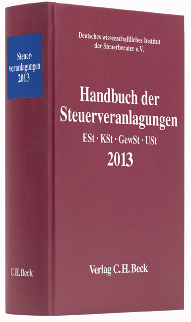 Handbuch der Steuerveranlagungen 2013 - 