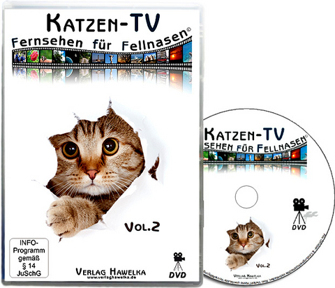 Katzen-TV - Fernsehen für Fellnasen - Vol. 2 - Der ultimative Katzenspaß! Das Geschenk für Katzen - Video für Katzen - 