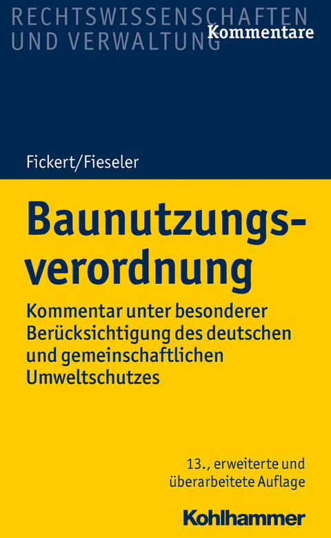 Baunutzungsverordnung - Hans Ulrich Stühler, Christine Schimpfermann
