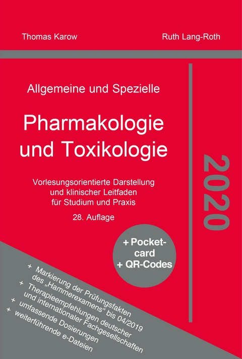 Allgemeine und Spezielle Pharmakologie und Toxikologie 2020 - Thomas Karow, Ruth Lang-Roth