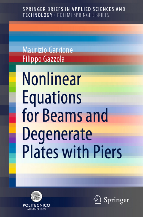 Nonlinear Equations for Beams and Degenerate Plates with Piers - Maurizio Garrione, Filippo Gazzola