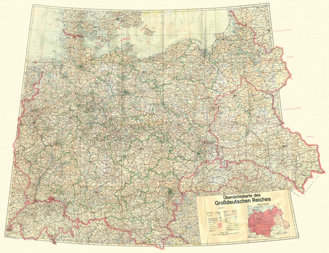 Übersichtskarte des Großdeutschen Reiches - Dezember 1942 - 