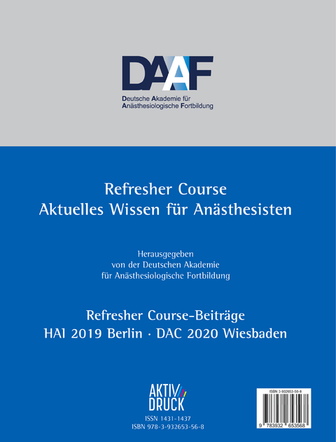 Refresher Course Anästhesie 2020 - 