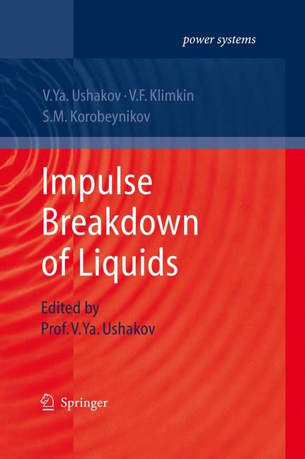 Impulse Breakdown of Liquids - Vasily Y. Ushakov, V. F. Klimkin, S. M. Korobeynikov