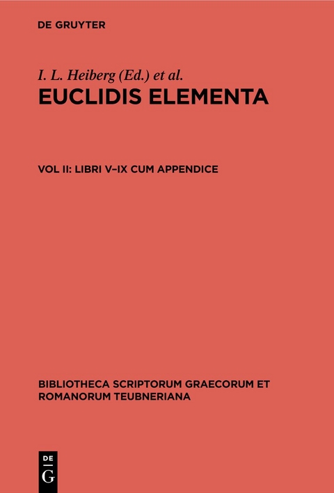 Euclidis Elementa / Libri V&ndash;IX cum appendice - 