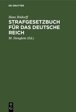 Strafgesetzbuch für das deutsche Reich