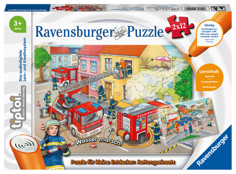 Ravensburger tiptoi 00102 Puzzle f&uuml;r kleine Entdecker: Rettungseinsatz, Puzzle f&uuml;r Kinder ab 3 Jahren, f&uuml;r 1 Spieler