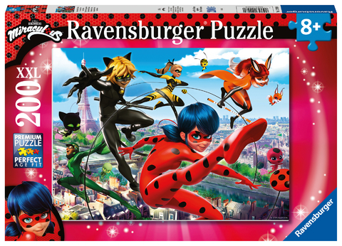 Ravensburger Puzzle 12998 - Superhelden-Power - 200 Teile XXL Miraculous Puzzle f&uuml;r Kinder ab 8 Jahren