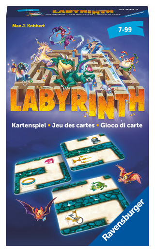 Labyrinth Kartenspiel - Reisespiel ab 7 Jahre