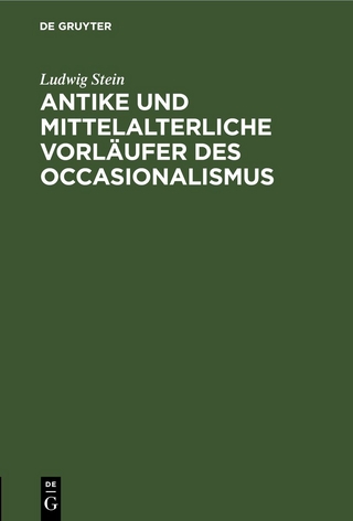 Antike und mittelalterliche Vorläufer des Occasionalismus
