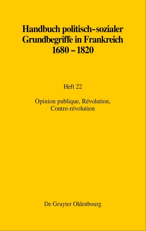 Opinion publique, R&eacute;volution, Contre-r&eacute;volution - J&ouml;rn Leonhard, Hans-J&uuml;rgen L&uuml;sebrink