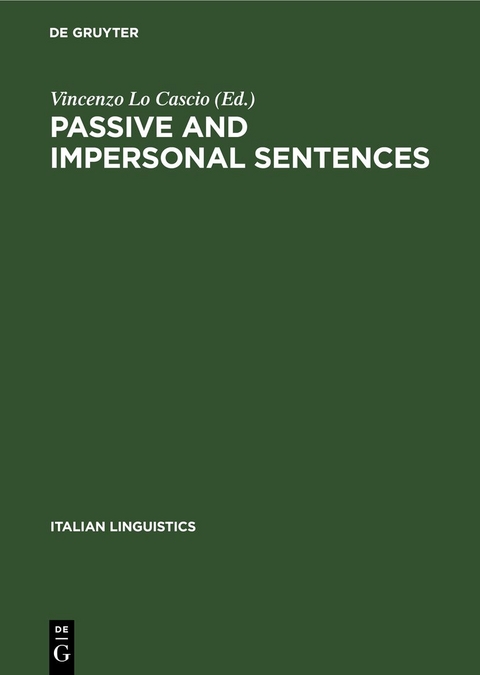 Passive and impersonal sentences - 