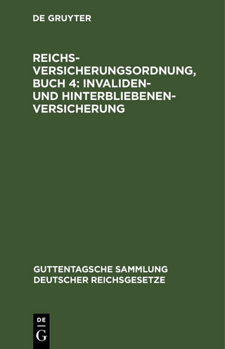 Reichsversicherungsordnung, Buch 4: Invaliden- und Hinterbliebenen-versicherung