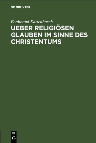 Ueber religiösen Glauben im Sinne des Christentums