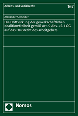 Die Drittwirkung der gewerkschaftlichen Koalitionsfreiheit gem&auml;&szlig; Art. 9 Abs. 3 S. 1 GG auf das Hausrecht des Arbeitgebers - Alexander Schneider