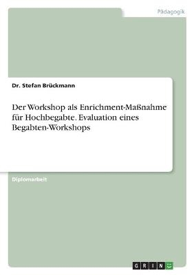 Der Workshop als Enrichment-MaÃnahme fÃ¼r Hochbegabte. Evaluation eines Begabten-Workshops