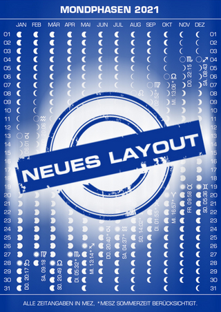 Mondphasenpostkarten 2021