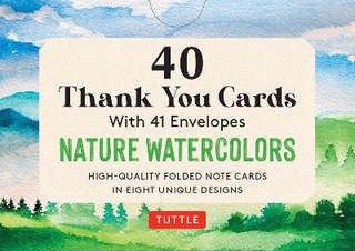 Nature Watercolors, 40 Thank You Cards with Envelopes