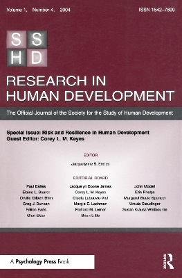 Risk and Resilience in Human Development - 