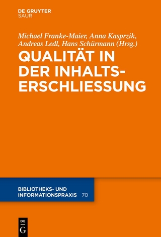 Qualität in der Inhaltserschließung