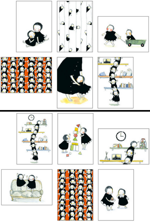 Klappkarten "Gl&uuml;ck+Freude" (Briefh&uuml;lle mit Seidenfutter)