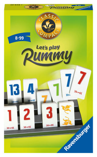 Ravensburger® - Classic Compact Let's play Rummy 20848 - beliebtes Taktik-Legespiel ab 8 Jahren