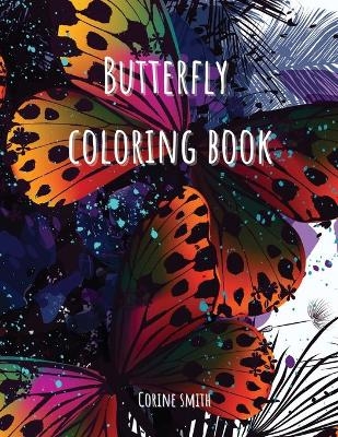 Adult coloring book - Flower with butterflies - Corine Smith