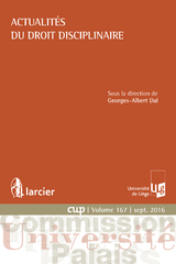 Actualit&eacute;s du droit disciplinaire - 