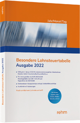 Besondere Lohnsteuertabelle Jahr/Monat/Tag 2022 - 