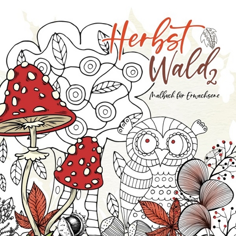 Herbstwald Malbuch f&uuml;r Erwachsene 2 - Musterst&uuml;ck Grafik