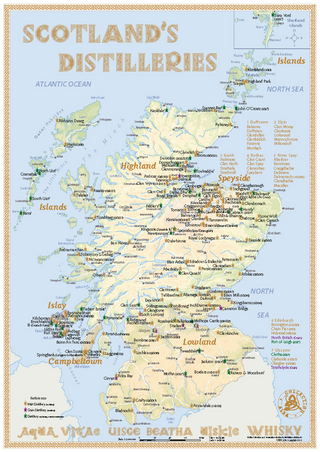 Whisky Distilleries Scotland - Tasting Map