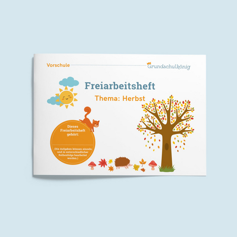 Arbeitsheft f&uuml;r Freiarbeit Herbst (Vorschule) - Manuela Winter, Diana Wimmer
