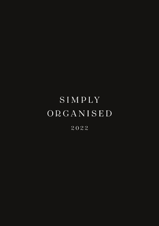 SIMPLY ORGANISED 2022 - simply black