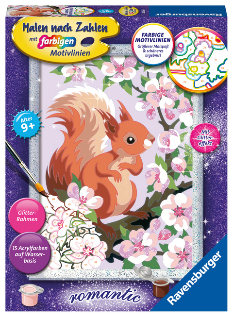 CreArt, Malen nach Zahlen Kinder - Neugieriges Eichh&ouml;rnchen